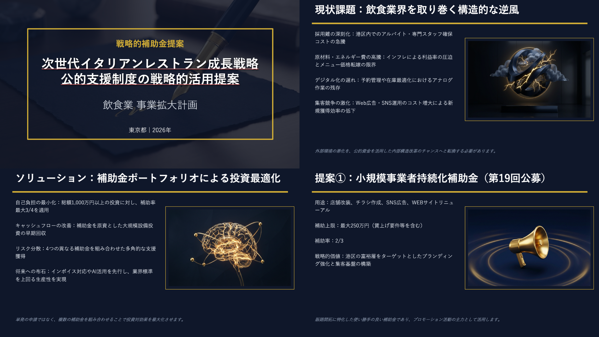 検索結果と提案資料の自動出力画面